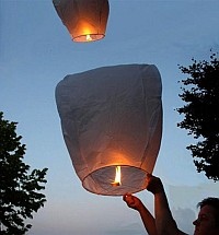 20 PZ LANTERNE VOLANTI LANTER BIANCO MONGOLFIERA LANTERNA CINESE VOLANTE