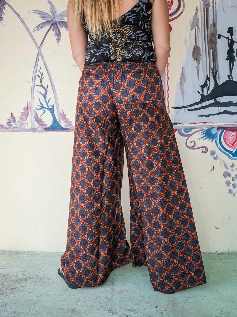 La città deflusso Sobrio Offerta! 🚨 Pantalone donna lungo Ekta gamba larga - arancione viola etnico La città deflusso Sobrio Offerta! 🚨 Pantalone donna lungo Ekta gamba larga - arancione viola etnico