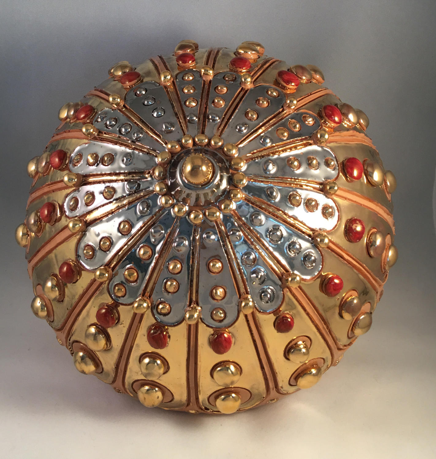 BOTTONE DA ARREDO  - COLORE ORO/PLATINO/RUBINO