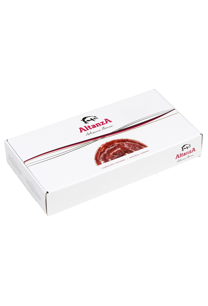 Paleta iberica 100% di bellota  Altanza - jabugo  tagliata in  confezioni da 100 gr