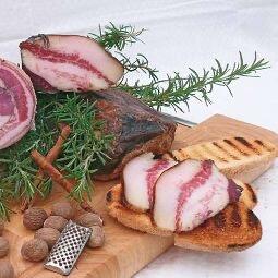 Guanciale Piccante di Suino Nero, Salamarìa Calabra, 0,300 kg