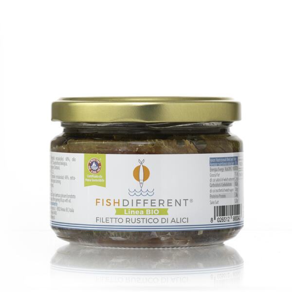 Filetto Rustico Di Alici Biologico, Fish Different, 250 gr