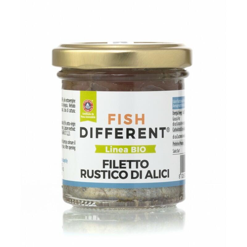 Filetto Rustico Di Alici Biologico,  Fish Different, 100 gr