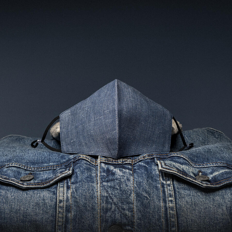 JEANS - Tessuto Color Jeans - cod. james009 (Mascherina Adulti + 2 Filtri)