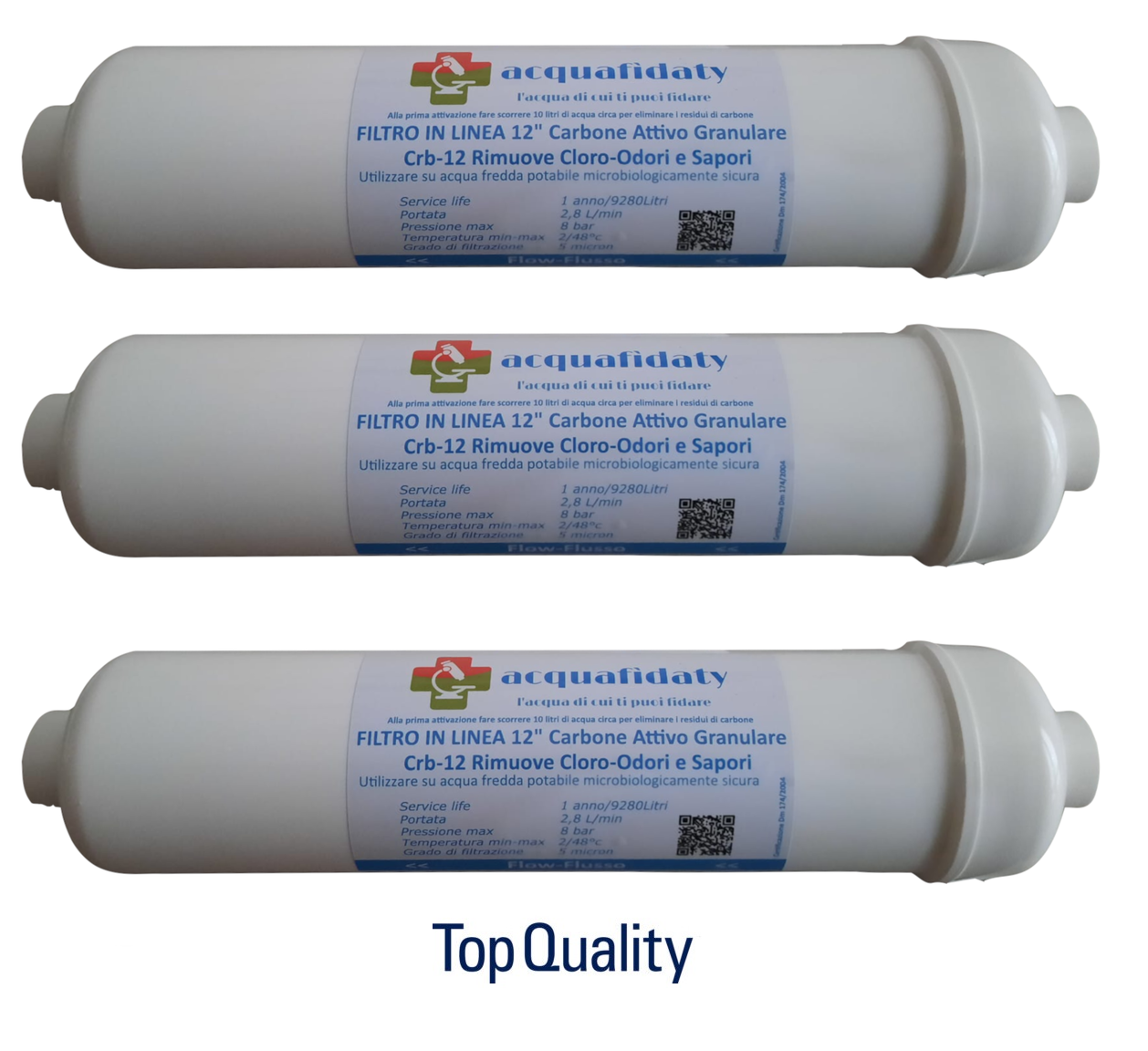 Naturewater T33-PAD2 Filtro In Linea A Carbone Attivo Per Osmosi Inversa – Ricambio Acqua, In Guscio Di Cocco
