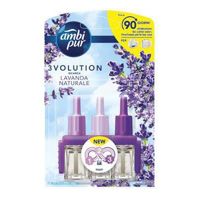 Ambipur 3 Volution Ricarica Lavanda A SCATOLO DA 9 PEZZI