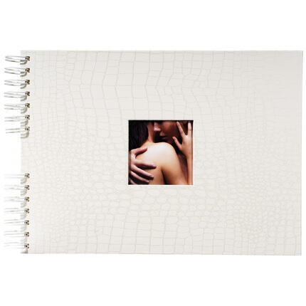 Album foto a spirale 50 pagine bianche Celia 32x22 cm - Madreperla