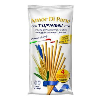 Amor di Pane Grissini Torinesi 4x80GR A SCATOLO DA 13 CONFEZIONI