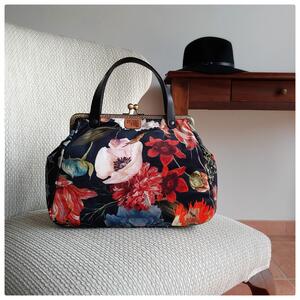 Elizabeth Borsa Bauletto a mano - velluto floreale 
