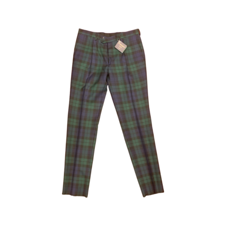 Offerta! Pantalone uomo in lana tartan scozzese BLACKWATCH