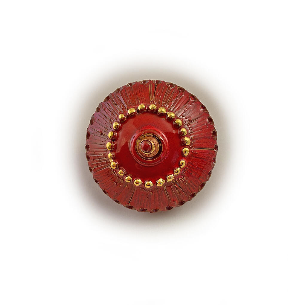 BOTTONE DA ARREDO - COLORE ROSSO SCURO 