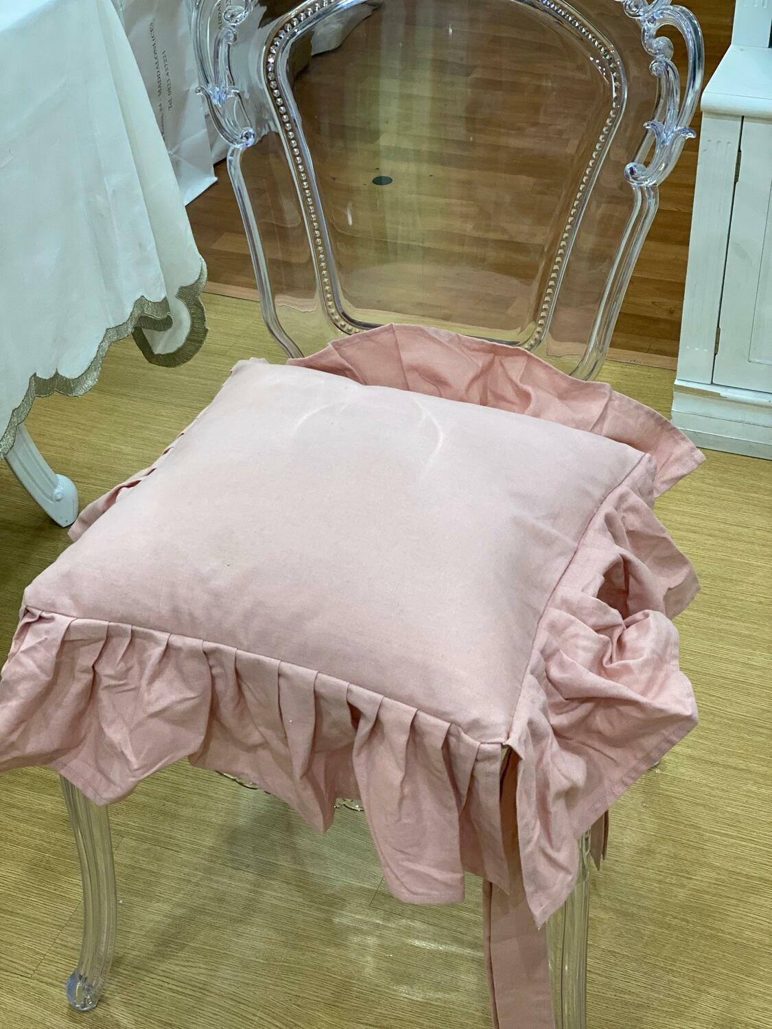 Coprisedia Elasticizzato Rosa Cappuccio - Fodera Pieghevole Per Feste E Banchetti