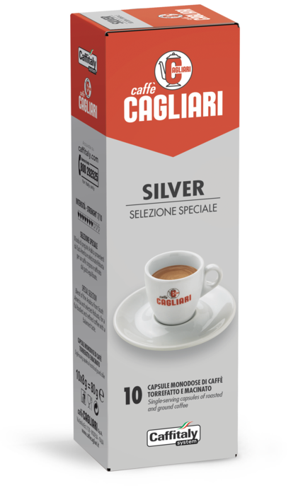 10 CAPSULE CAFFITALY CAGLIARI " SILVER "