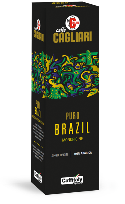 10 CAPSULE CAFFITALY CAGLIARI "MONORIGINE PURO BRAZIL"