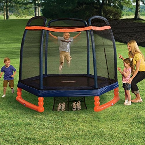 Tappeto Elastico Da Giardino Per Bambini Trampolino 2 Metri Little Tikes 9062311 Per Bimbi Bambini Con Protezioni