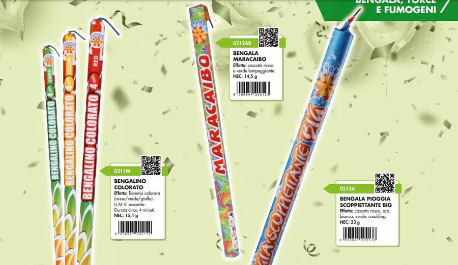 SPETTACOLO BORGONOVO BENGALA PIOGGIA SCOPPIETTANTE BIG