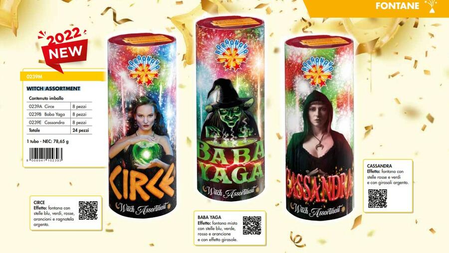 SPETTACOLO BORGONOVO FONTANA WITCH ASSORTMENT