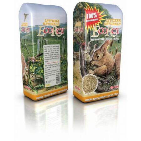 EcoRex Pellet Lettiera Naturale - 20 lt. - 2 confezioni - spedizione compresa