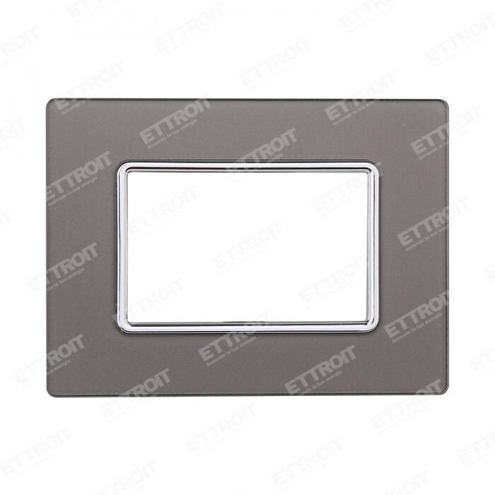 Placca vetro 3P silver 
