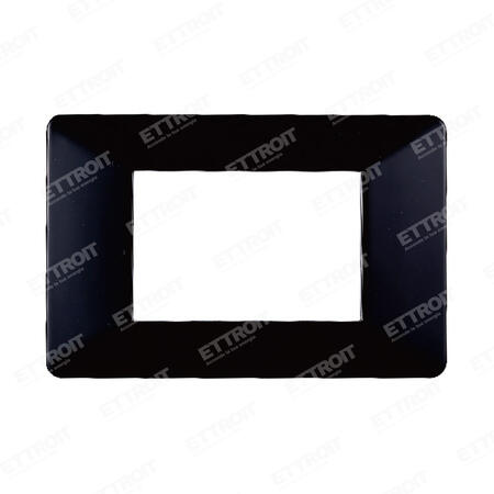 Placca plastica 3P nero starlight 
