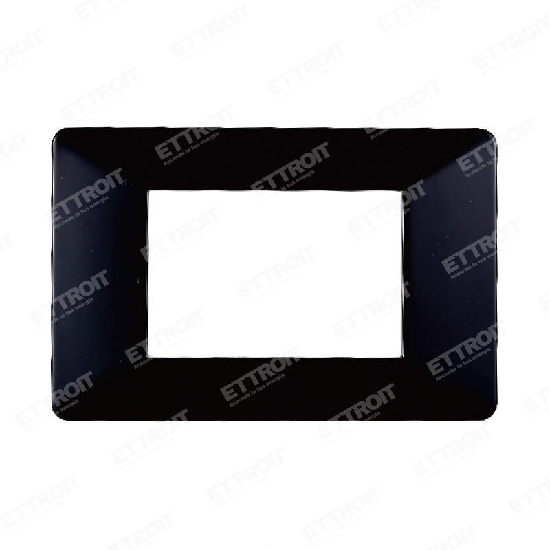 Placca plastica 3P nero starlight 