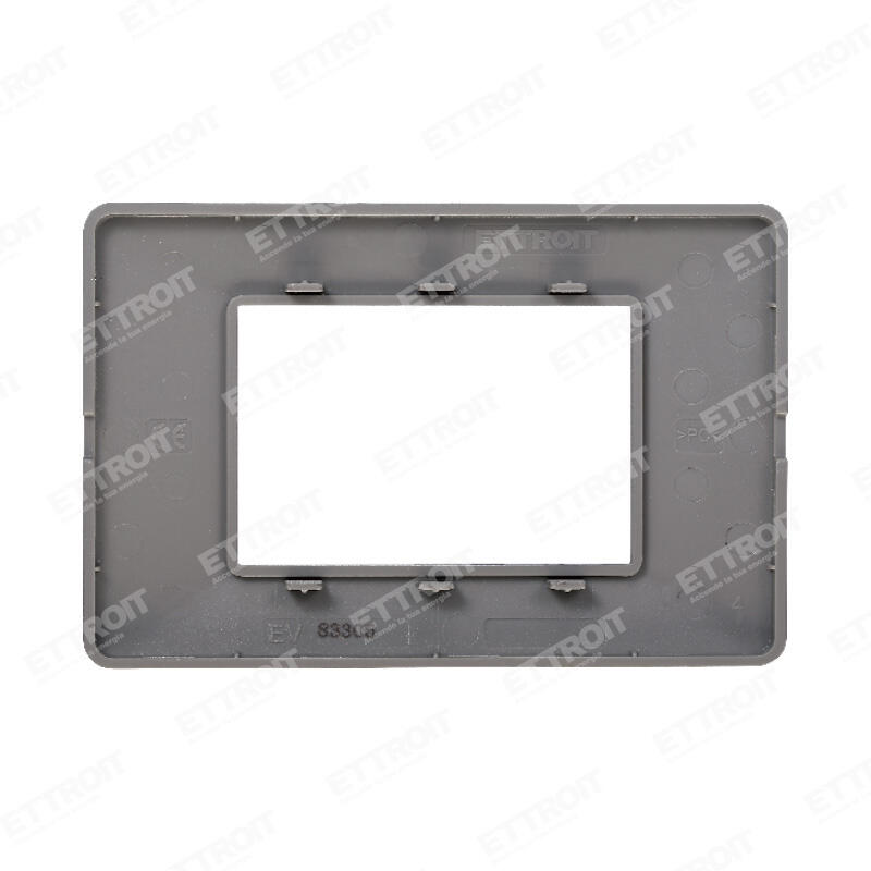 Placca plastica 3P silver starlight 