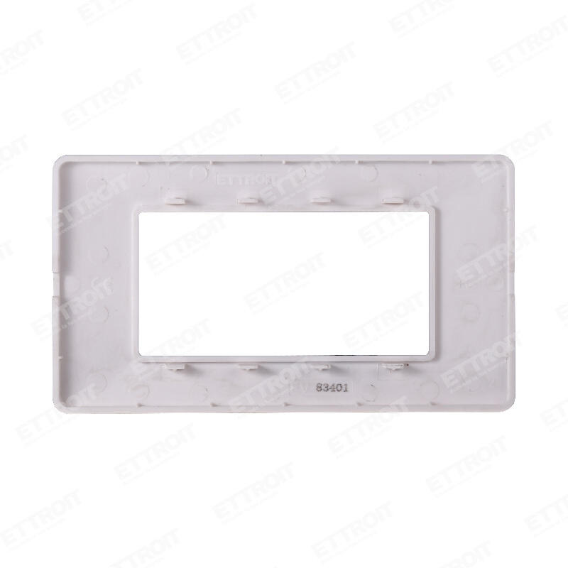 Placca plastica 4P bianca starlight 