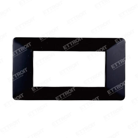 Placca plastica 4P nero starlight 