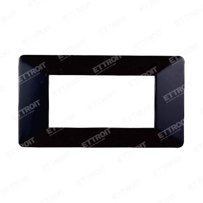 Placca plastica 4P nero starlight 