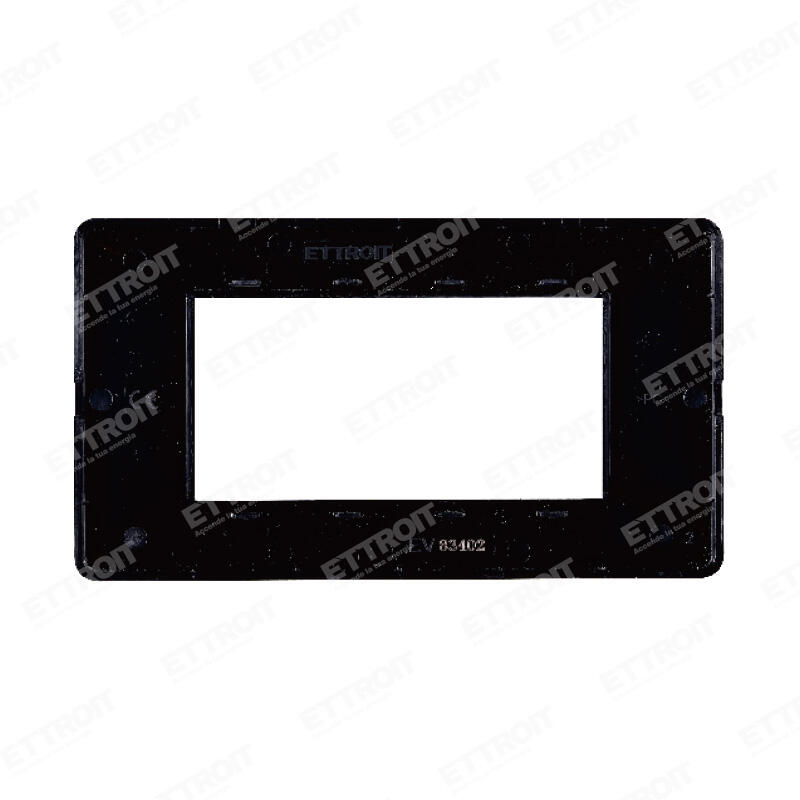 Placca plastica 4P nero starlight 
