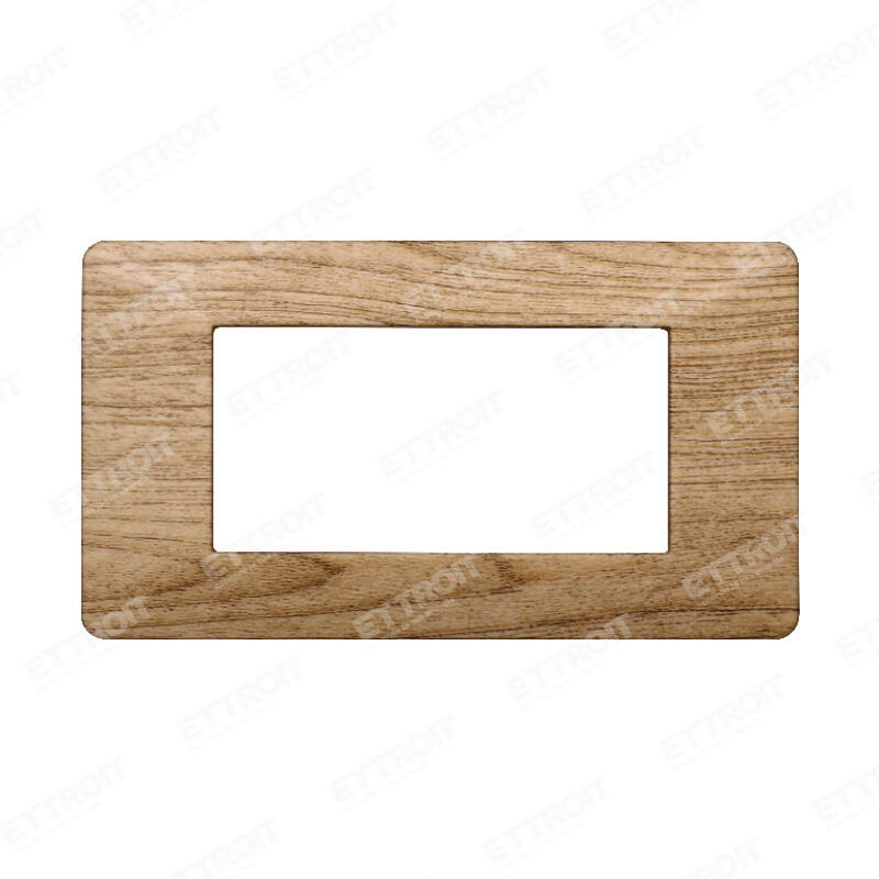 Placca plastica 4P legno scuro starlight 