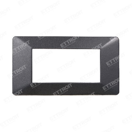 Placca plastica 4P acciaio scuro starlight 