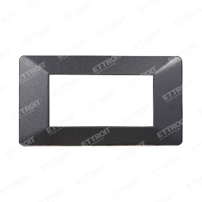 Placca plastica 4P acciaio scuro starlight 