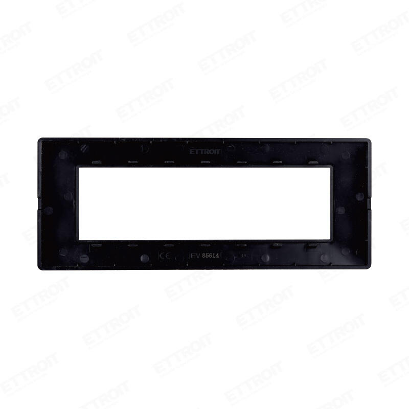 Placca 7P nero satinato 