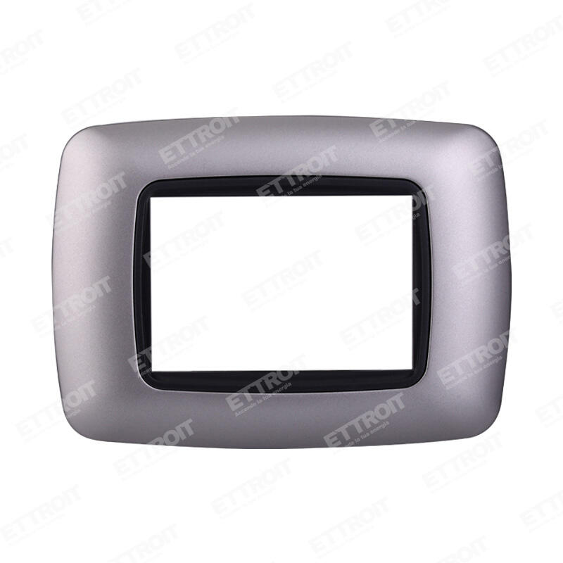 Placca plastica bombata silver 