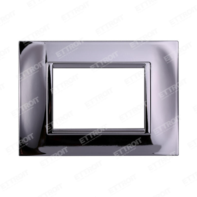 Placca quadrata cromato lucido