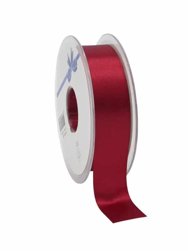 Nastro Di Raso Double Face - Rotolo Da 50 Metri X 6 Mm - Colore Rosso