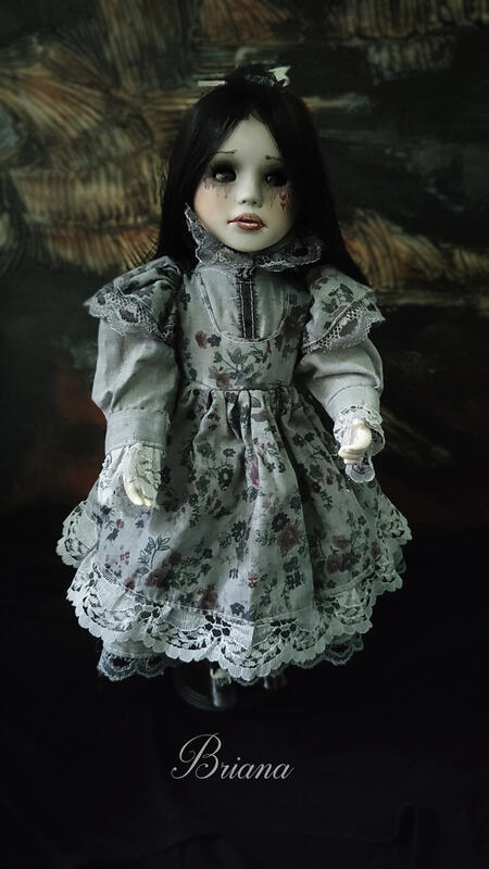 Briana bambola Creepy Gothic OOAK fatta a mano 