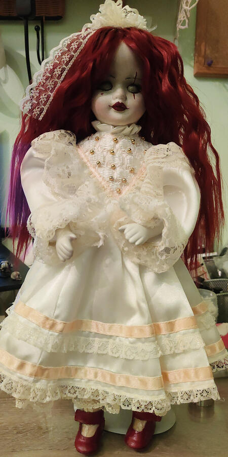 Lilly bambola Creepy Gothic OOAK fatta a mano 