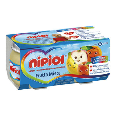 Nipiol Omogeneizzati Frutta Mista 2x80GR A SCATOLO DA 12 CONFEZIONI