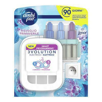 Ambipur 3 Volution Base+Ricarica Risveglio Primaverile A SCATOLO DA 4 PEZZI