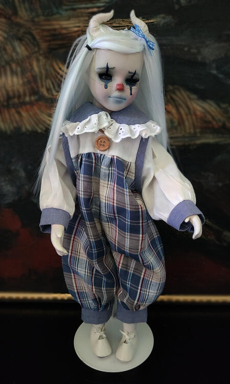 Leslie bambola in porcellana Pagliaccio Creepy  40 cm. 
