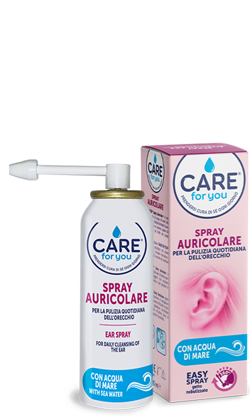 Care for You Spray Auricolare per Pulizia Orecchio Quotidiana con Acqua di Mare Flacone da 100ml