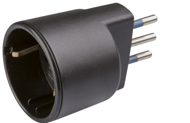 Ecova Adattatore Singolo Sckudo Nero codice 33032 A BLISTER DA 25 PEZZI