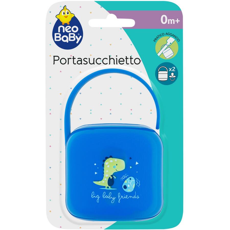 Neo Baby Portasucchietto per 2 Succhietti Blu 0Mesi+ A SCATOLO DA 6 PEZZI