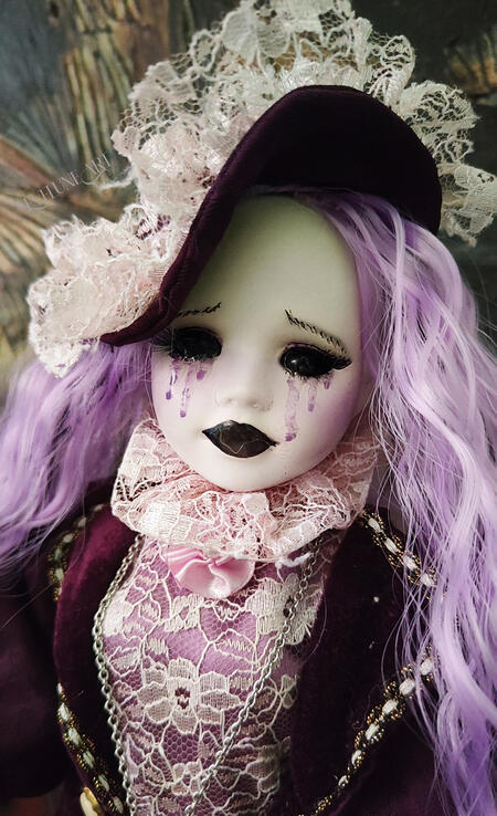 Briseide bambola horror gothic vittoriana 40 cm.