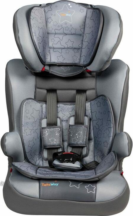Seggiolino auto Tataway gruppo1/2/3 (da 9 a 36 Kg) grigio con stelle