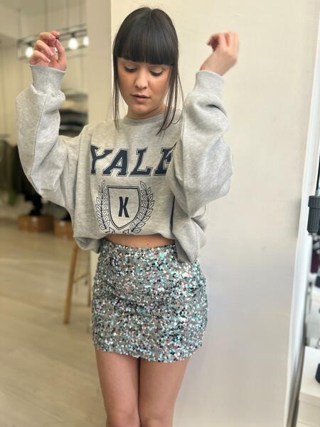 Minigonna paillettes Kontatto turchese