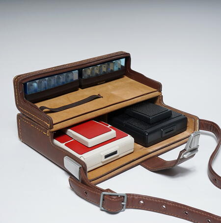 POLAROID - BORSA IN VERO CUOIO VINTAGE MEDIA.