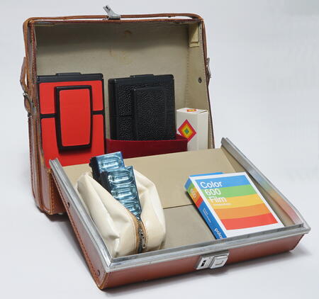 POLAROID - BORSA VERO CUOIO VINTAGE.
